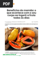 Benefícios Do Mamão - o Que Acontece Com o Seu Corpo Ao Ingerir A Fruta Todos Os Dias - TudoGostoso