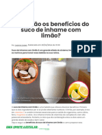 Quais São Os Benefícios Do Suco de Inhame Com Limão - TudoGostoso