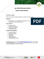 Grupo Sacsa Bolsa de Trabajo GERENTE ADMINISTRATIVO AGRICOLA LA CAPILLA