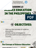 Lesson 2.3 Science Education in The Philippines