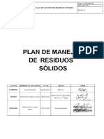 Plan Manejo de Residuos