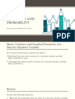 Ce and Standard Deviation of A Discrete Random Variable