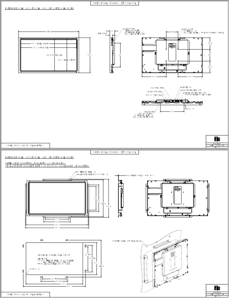 Touchscreen Display Specs | PDF | Display Technology | Manufactured Goods