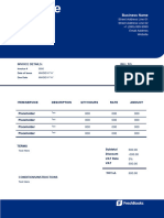 Proforma Word Invoice Template For UK Template 01