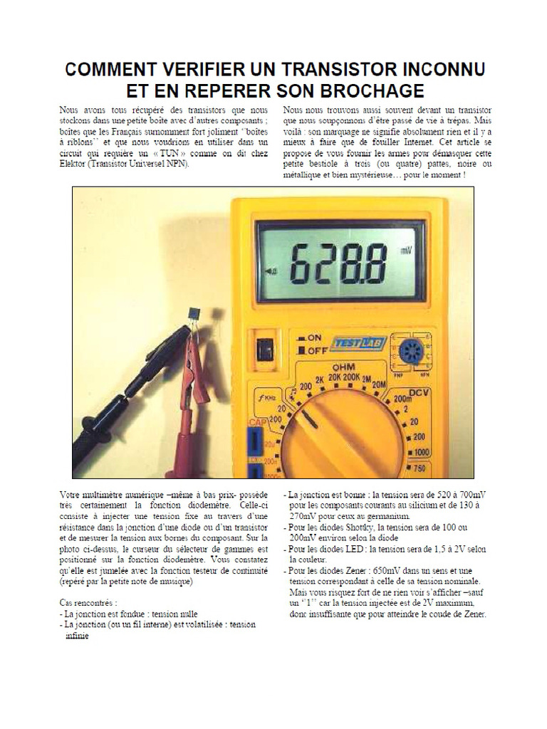Test Transistor | PDF