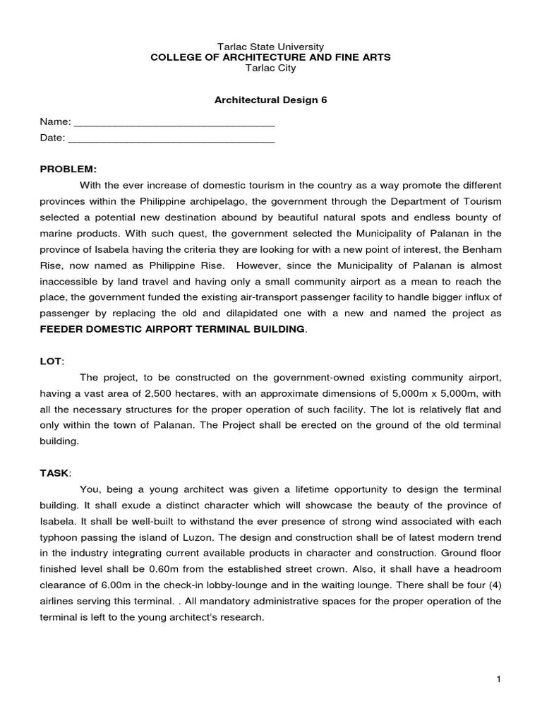 Feeder Domestic Airport Terminal Design | PDF