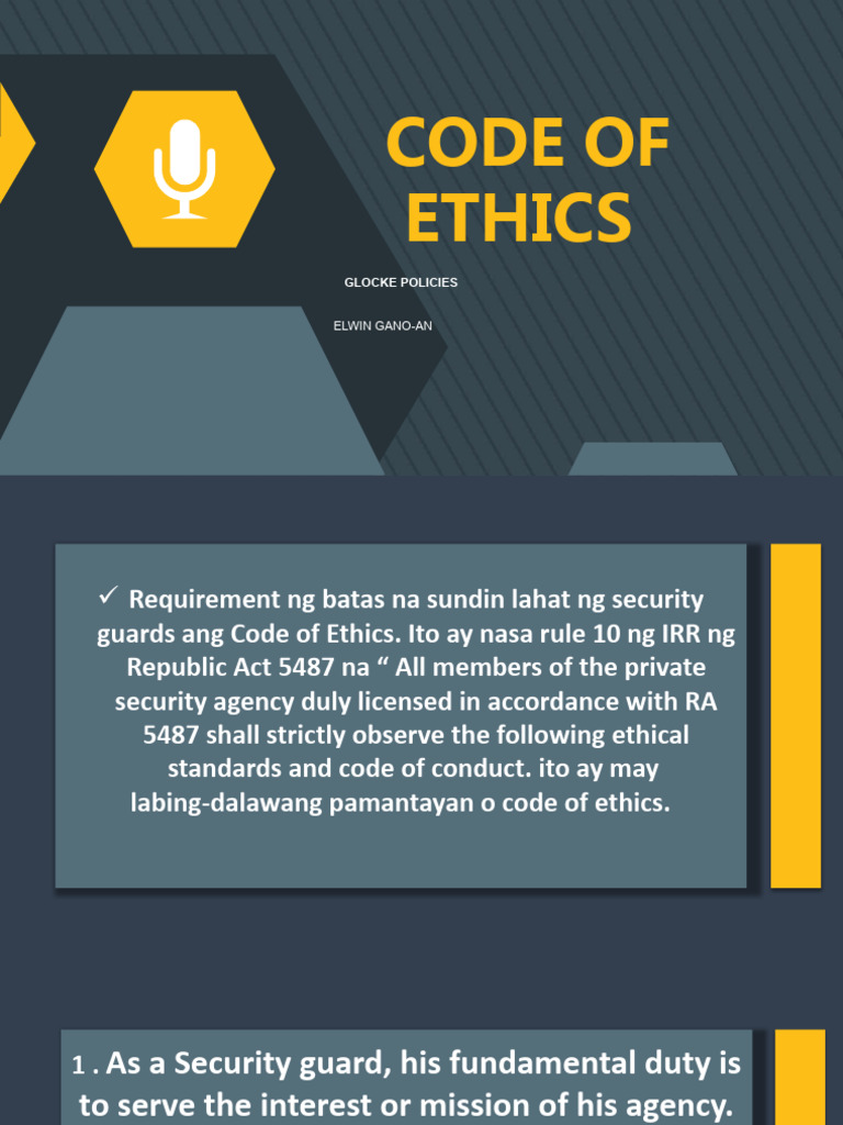 Code of Ethics | PDF