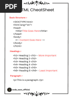 HTML Cheat Sheet