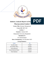 Industry Analysis Report On Beximco Pharmaceutical Limited