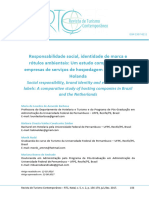 Responsabilidade Social, Identidade de Marca e Rótulos Ambientais: Um Estudo Comparativo de Empresas de Serviços de Hospedagem Do Brasil e Da Holanda