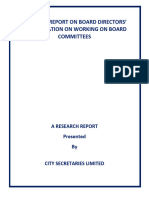 Research Report On Board Director's Remuneration