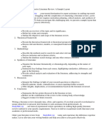 Literature Review Layout Sample