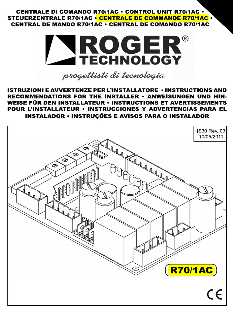 Roger R70 1AC Portao | PDF