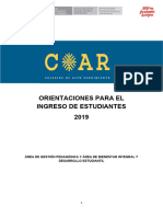 ORIENTACIONES PARA EL INGRESO DE ESTUDIANTES 2019 VF 0803