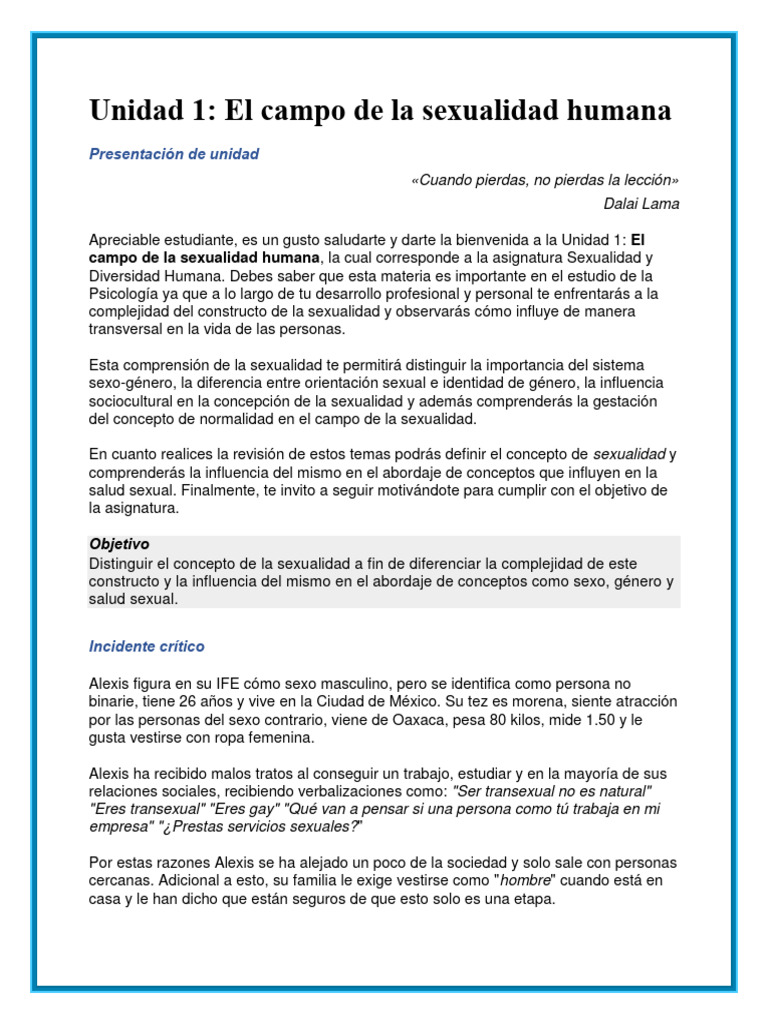 Comprendiendo la Sexualidad Humana | PDF | Género | Estudios de género