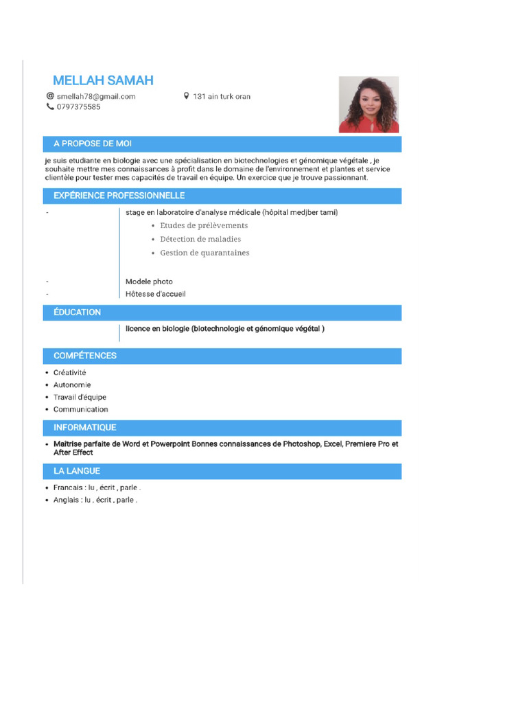 CV Samah | PDF
