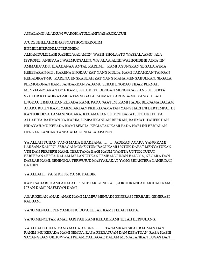 Doa PKK | PDF