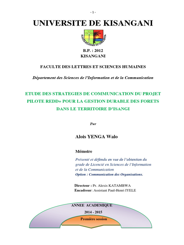 Stratégies de communication REDD+ Isangi | PDF | Forêt | la communication