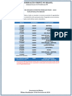 Calendário de Ensaios (2024) - Paulistana e Região