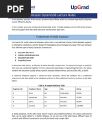 Lecture Notes - DynamoDB