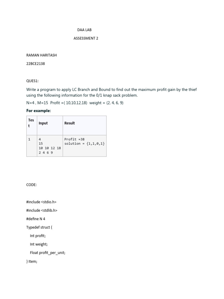 Branch and Bound Algorithms in C | PDF