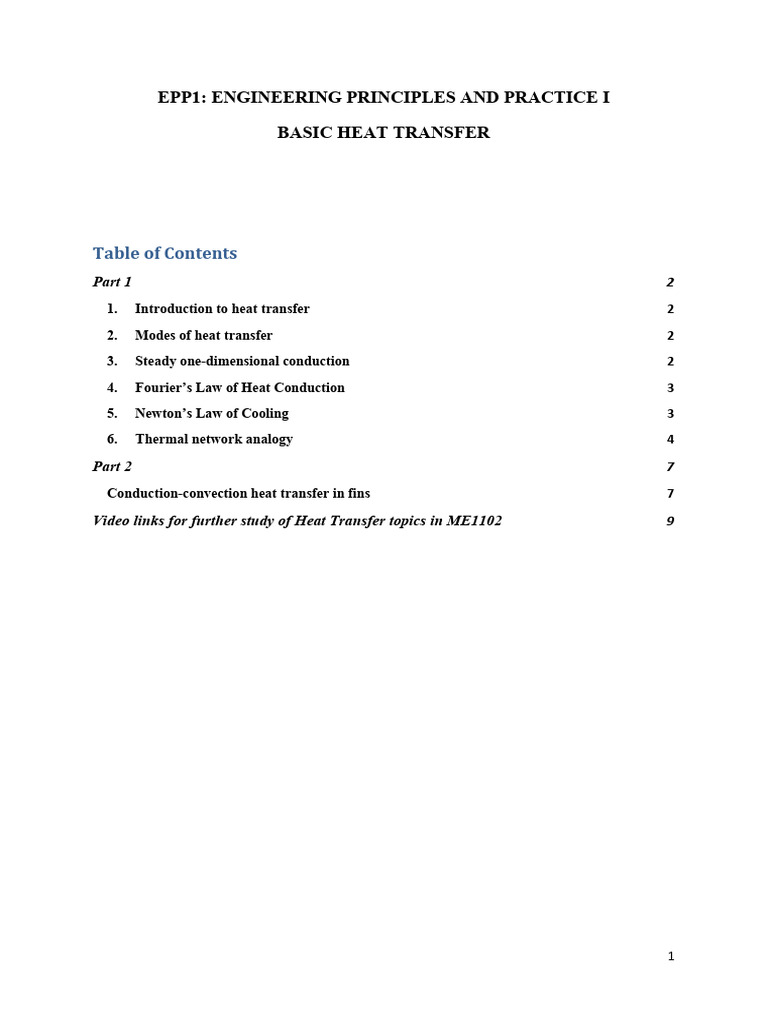 Basic Heat Transfer Principles Explained | PDF | Thermal Conduction ...