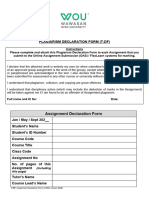 T-DF Assignment Declaration Form