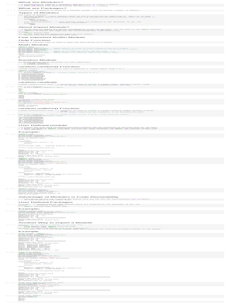 Understanding Python Modules and Packages | PDF | Python (Programming ...