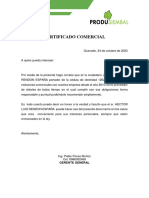 Certificado Comercial