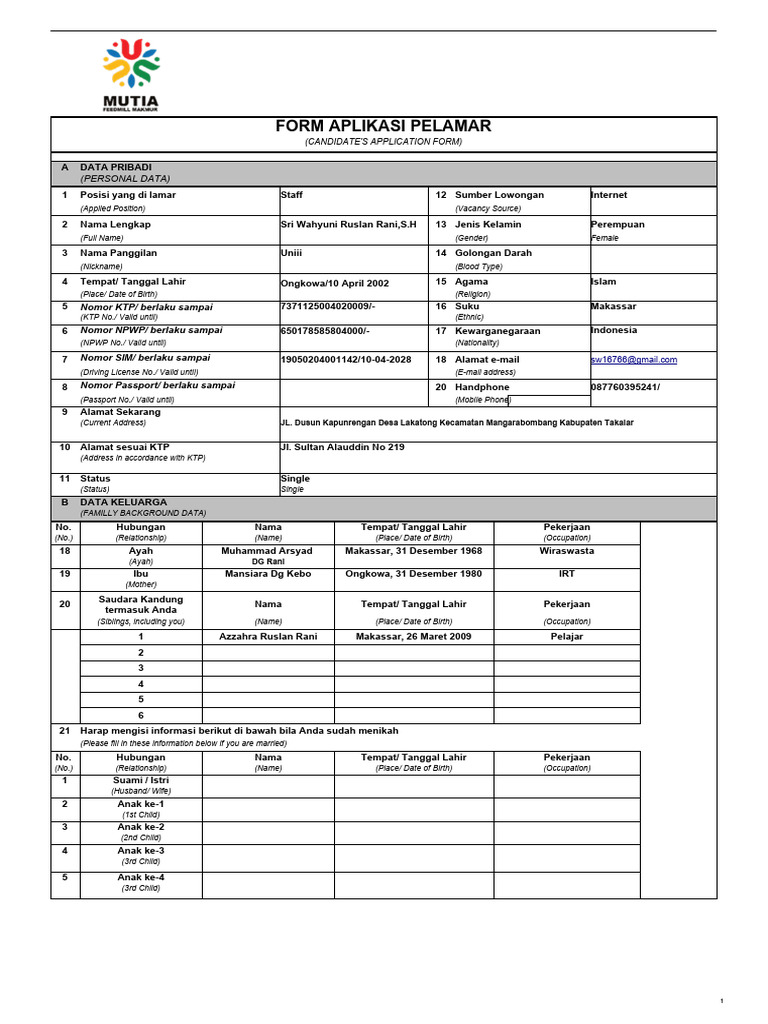 Form cv mutia feedmill makmur up pdf