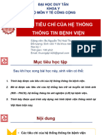 13 - Các tiêu chí của Hệ thống thông tin bệnh viện