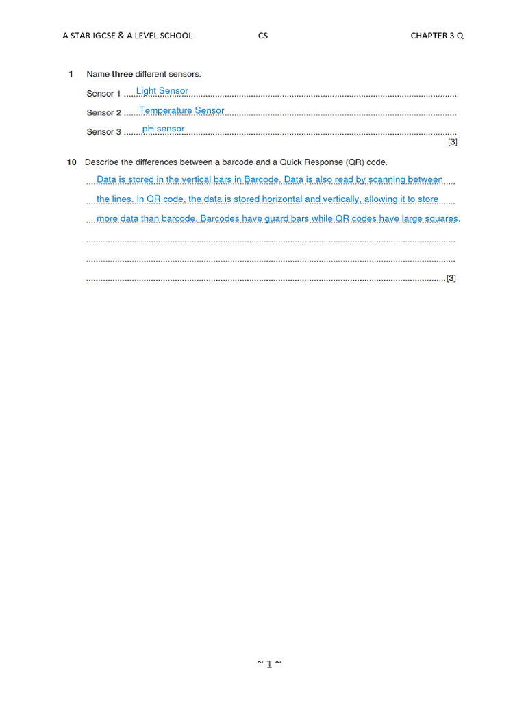 CH 3 Question 2 | PDF