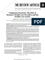 E Table of Contents. Postpartum Psychosis: The Role of Women's Health Care Providers and The Health Care System