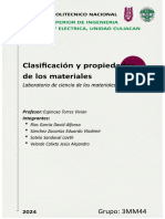 Práctica - Clasificación y Propiedades de Los Materiales