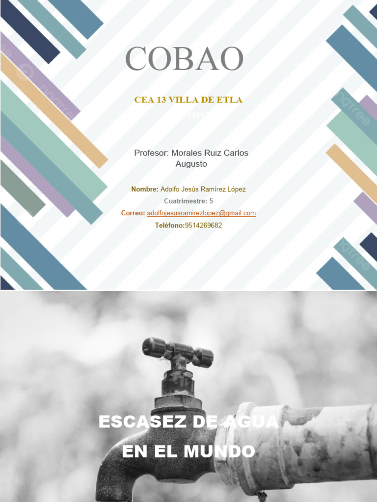 Causas de La Escasez Del Agua | PDF