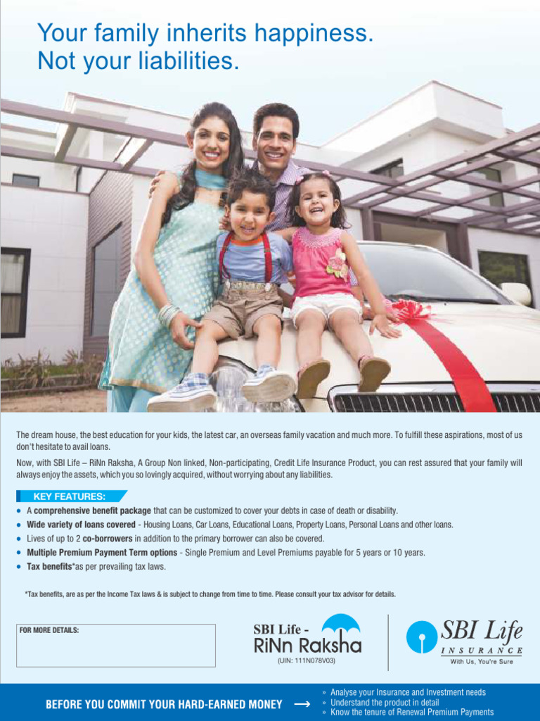 SBI Life Rinn Raksha Flier PDF Insurance Loans