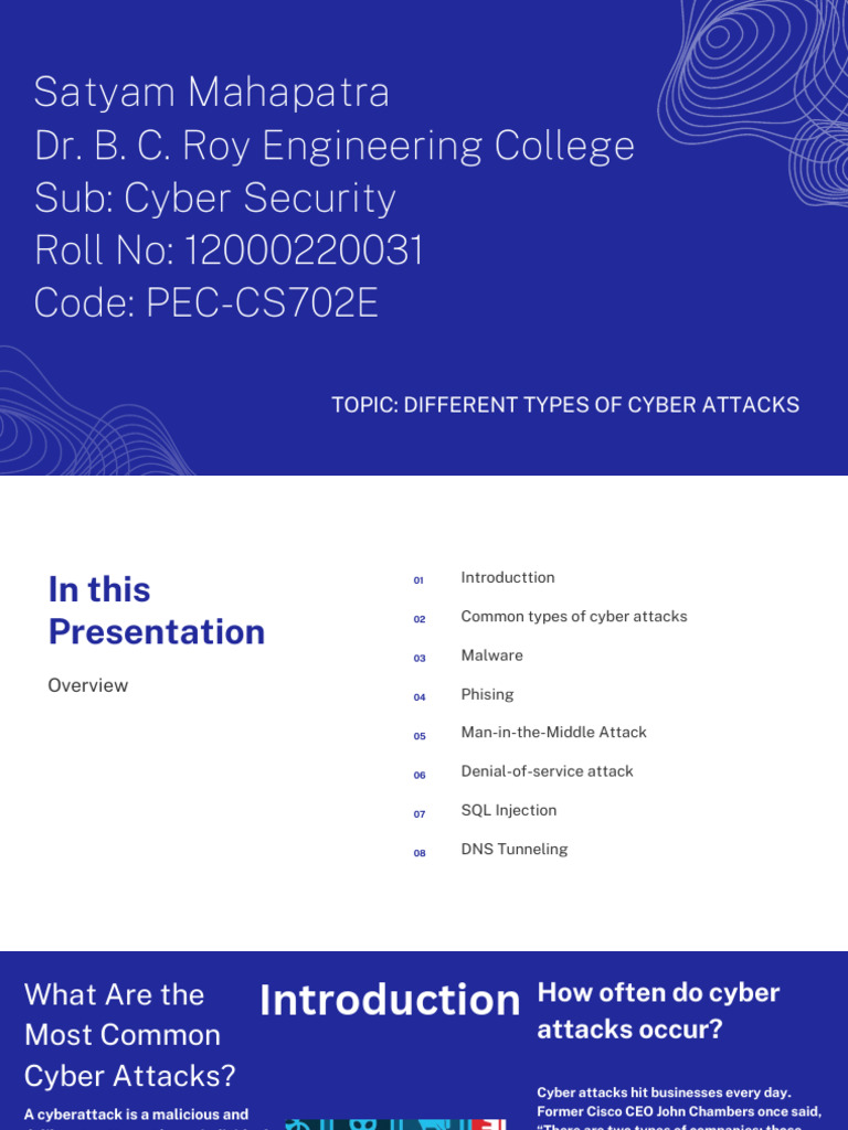 Overview of Cyber Attack Types | PDF | Malware | Denial Of Service Attack