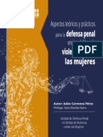 Libro Aspectos Teóricos y Prácticos para La Defensa Penal en Los Delitos de Violencia Contra Las Mujeres