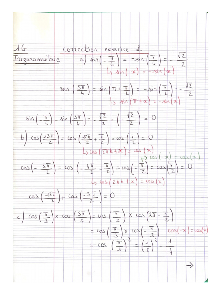 1g-Chap 5 - Exercices Vacances - Correction Ex 2 | PDF