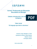 1ro 2da. Material Taller Inicial 2023 El Lenguaje Que Todo Lo Atraviesa Cs. Naturales