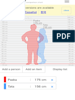 Hikaku Sitatter - Height Comparison Chart