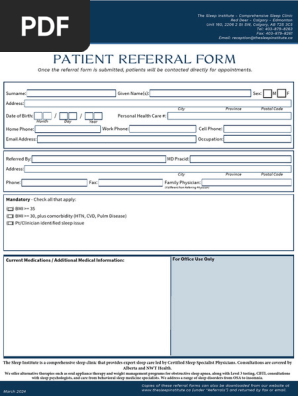 TSI - Patient Referral Form