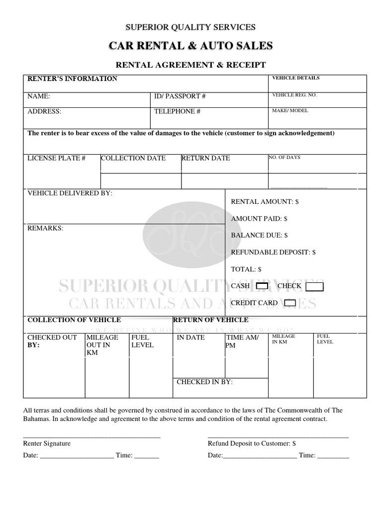 Car Rental Agreement Overview | PDF | Renting | Car Rental