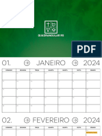 Black and Grey Minimal 2024 Calendar