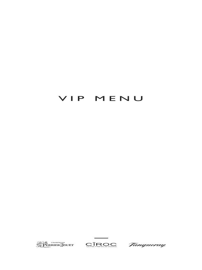 VIP Drinks Menu and Pricing Guide | PDF | Alcoholic Drinks | Alcohol