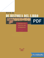 Manual de Historia Del Libro - Hipolito Escolar Sobrino