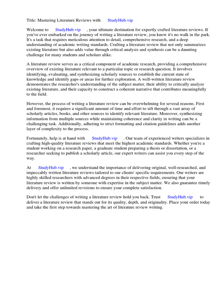 Literature Review Definition Dictionary PDF Literature Review