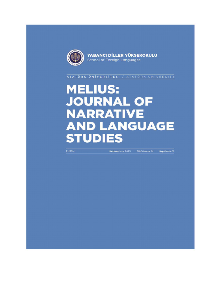 Melius Journal of Narrative and Language Studies (Haziran-2023) Tam ...