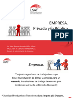 Empresa Privada y Pública.
