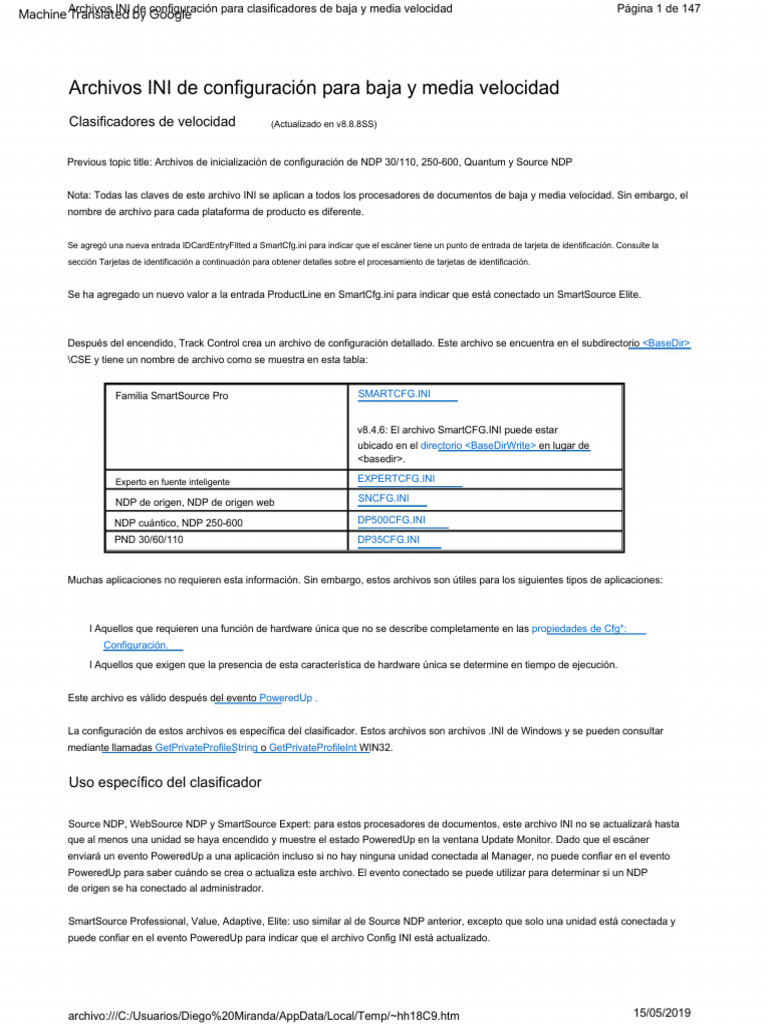 API Programer Reference INI Files | PDF | Archivo de computadora ...